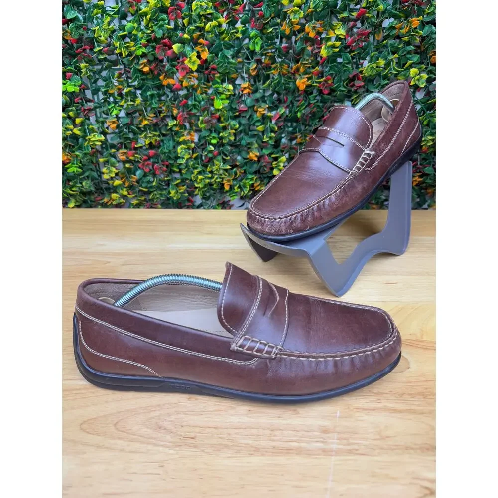 Ecco Classic Moc 2.0 Loafer Moccasin Shoes Genuine Leather Brown EUR‎ 44 US 11